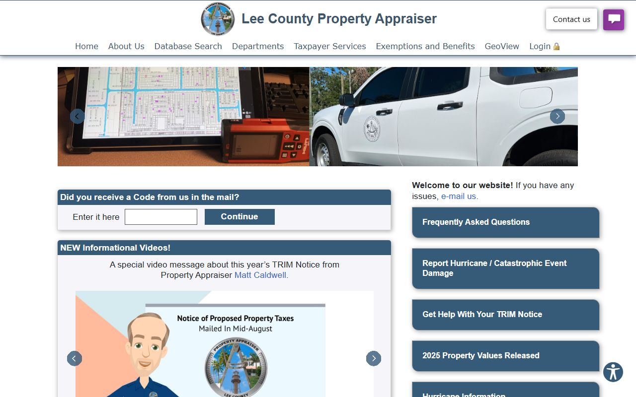 Lee County Property Appraiser search tool for property records and phone directory lookups