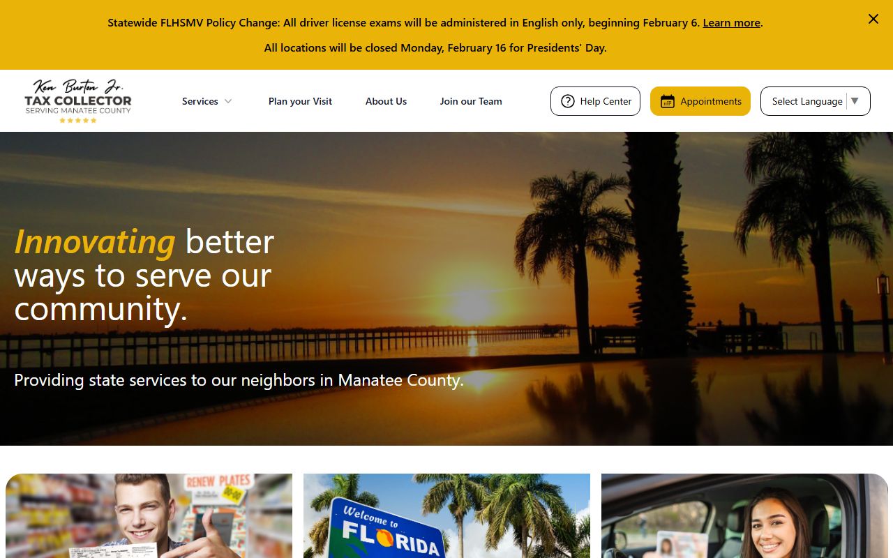 Pinellas County Tax Collector website for tax payment and phone directory lookups